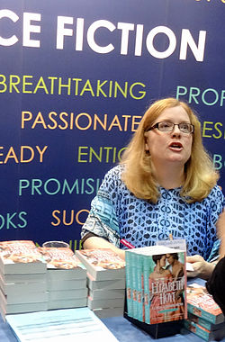 Hoyt signing books in Chicago in June, 2013. Elizabeth Hoyt.JPG