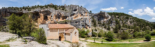 Часовня Святого Варфоломея в природном парке каньона реки Лобос, провинция Сория, Испания