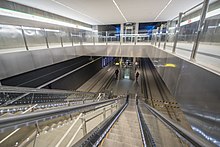 Vestíbulo y andenes de la línea 1 en la estación de Méndez Núñez