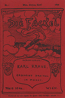 Cover der Urausgabe der Fackel, April 1899