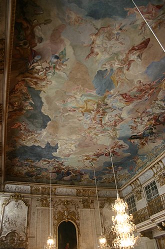 Festsaal of the Residenz, painting by Carlo Carlone Festsaal der Residens Ansbach.JPG