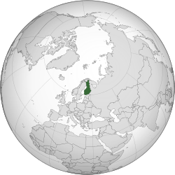 Finland (orthographic projection)