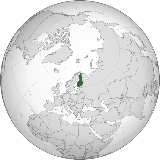ملف:Finland (orthographic projection).svg