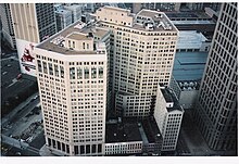 The Vinton Building at bottom right, next to the First National Building FirstNationalDetroit.jpg