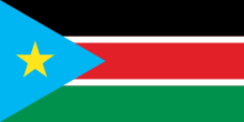 The flag of South Sudan