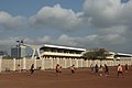 Football practice outside the National Stadium, Accra, Ghana.jpg