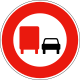 B3a. Interdiction aux véhicules de transports de marchandises de doubler[Note 1]