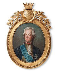 Hertig Fredrik Adolf i Västmanlands regementes uniform m/1779. Målning från omkring 1785 av Jakob Björck.