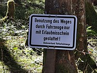 Schild Erlaubnisschein