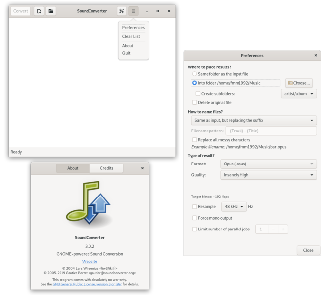 File:GNOME SoundConverter 3.0.2 with its preferences.png