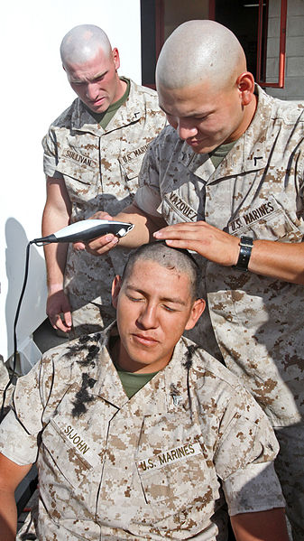 File:GSMT Co. Marines shave heads for cancer 140505-M-MM729-001.jpg