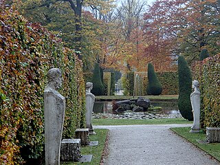 Series of herms and altars laid out in a Y to the east of the Ring Pond