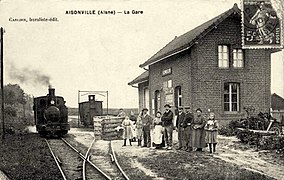 Postkarte des Bahnhofs von 1910.
