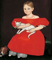 Girl in Red Dress with Cat and Dog, Эмми Филлипс