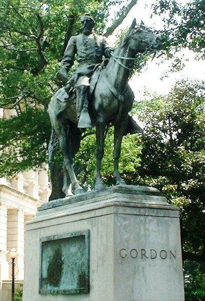 John Brown Gordon statue by sculptor Solon Borglum, located on the northeastern part of the grounds of the Georgia State Capitol