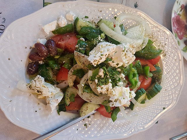 Greek salad in Thessaloniki