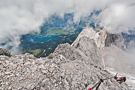 Eibsee vom Höllental-Klettersteig (Zugspitze) aus