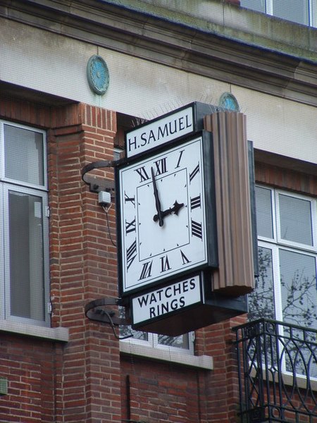 File:H. Samuel Clock - geograph.org.uk - 336844.jpg