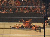 Shawn Michaels with a Crossface applied to Batista. HBK-crossface-Batista.jpg