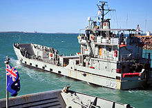 Betano leaving Darwin in 2011 HMAS Betano at Darwin.jpg