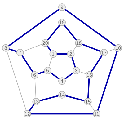 Hamiltonian Dodecahedron Graph.svg