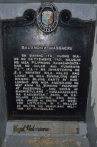 Historical marker at the foot of Abanador statue