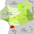Розташування муніципалітету Ондон-де-лос-Фрайлес у комарці Медіо-Віналопо