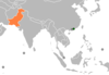 Location map for Hong Kong and Pakistan.