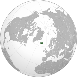 Localização da Islândia