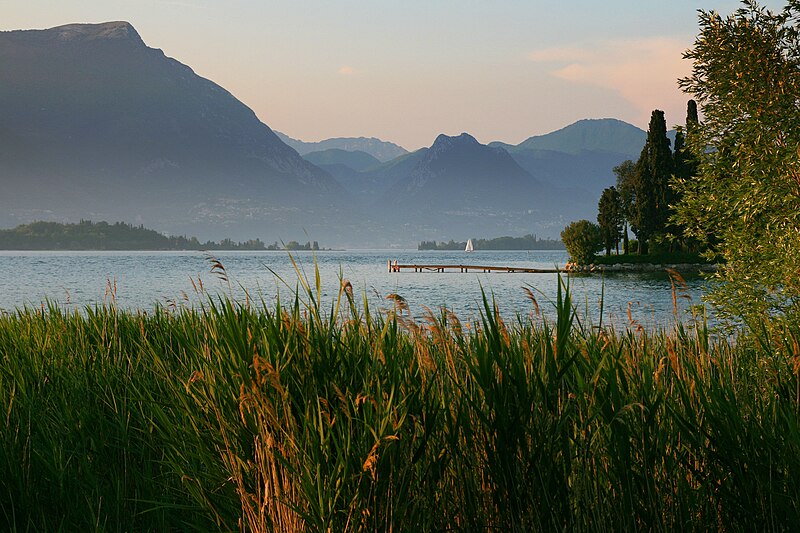 File:Idyllic lake with a pier (Unsplash).jpg