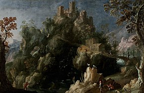 Ignacio de Iriarte: Landscape with Hunters, 1660, oil on canvas, 98 x 155 cm, Liria Palace. Ignacio de Iriarte - Landscape with Hunters, 1660.jpg