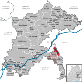 Kaart van Illerkirchberg