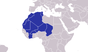 O território do conflito no Magreb.