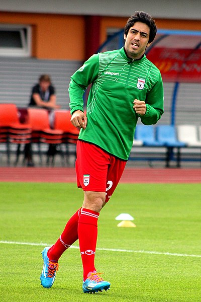 Heydari in a pre-World Cup warmup match