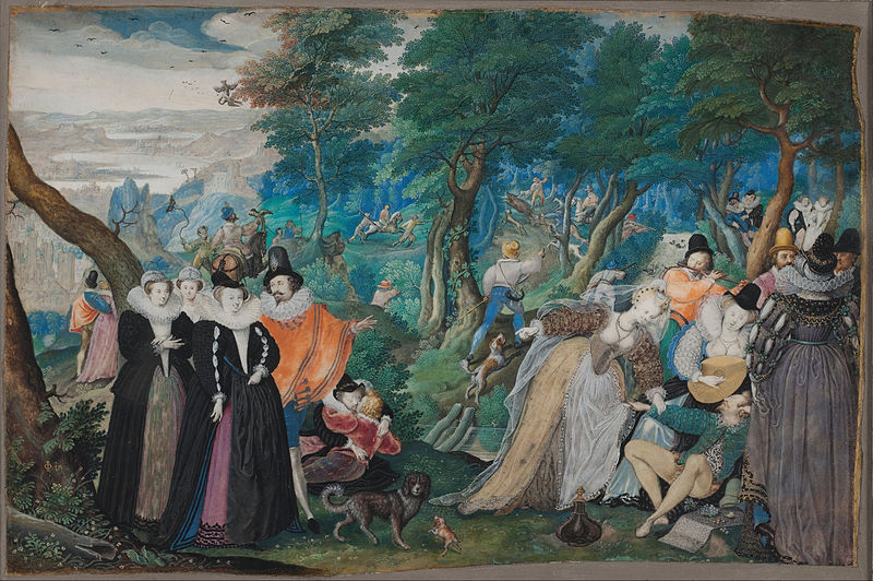 File:Isaac Oliver I - A Party in the Open Air. Allegory on Conjugal Love - Google Art Project.jpg