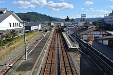 Paisagem Da Estação Ferroviária De Hida-Furukawa, No Japão a