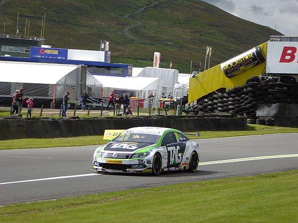 Jake Hill driving for Team HARD in the 2017 British Touring Car Championship at Knockhill.