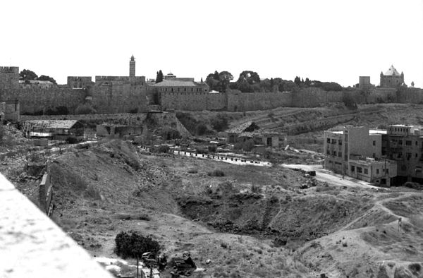 No man's land in Jerusalem, between Israel and Jordan, circa 1964