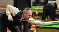 Deutsch: Bild aufgenommen in Berlin während des German Masters im Snooker 2014. John Higgins. English: Picture taken in Berlin during the Snooker German Masters in 2014. John Higgins.