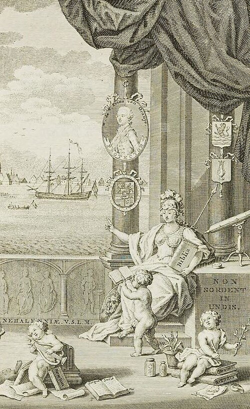 Gravure zoals gebruikt in de reeks ‘Verhandelingen van het Zeeuwsch Genootschap’ die vanaf 1769 werden uitgegeven.