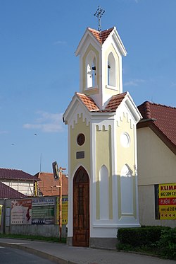 Kaplička v Sobíně v roce 2014