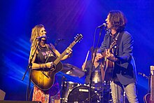 With Bernard Fanning in 2017 Kasey and Bernard.jpg