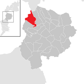 Poloha obce Kobersdorf v okrese Oberpullendorf (klikacia mapa)