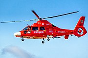 消防防災ヘリコプター「あたご」（JA02FD、AS365N3、総務省消防庁から貸与）