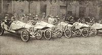 1914年フランスGPのメルセデス・18/100PS 計5台