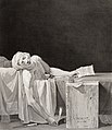 Gravure de La Mort de Marat par Antoine-Alexandre Morel.