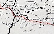 Lamadarcos no mapa do reino de Galiza de Joseph Cornide (1762-1766).