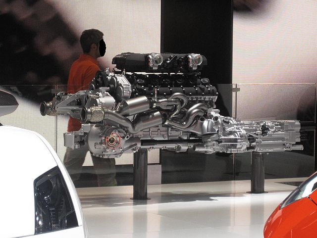The V12 engine used in the Lamborghini Aventador LP 700-4