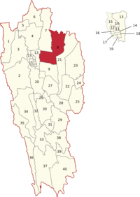 Legislative Assembly constituencies of Mizoram (Chalfilh highlighted).png