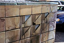 Frank Lloyd Wright designed textile blocks Levin house textile blocks 1.jpg